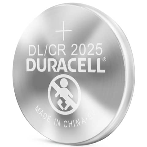 Batterie a moneta al Litio 3V. Blister da 2 pile. Duracell litio 2025 DU21B2